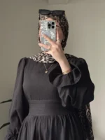 Petrol Crochet Dress by Sara Doghem