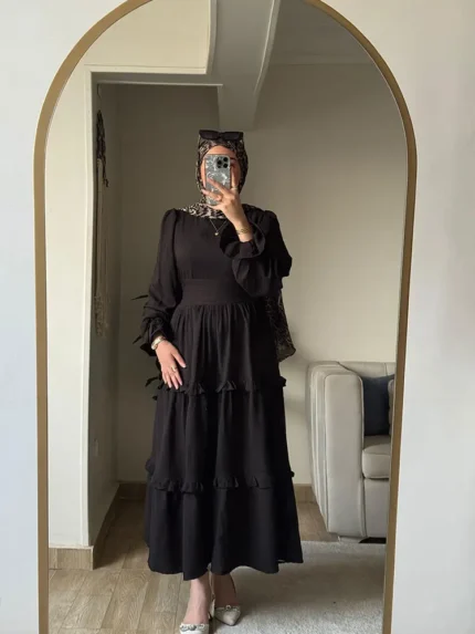Petrol Crochet Dress by Sara Doghem