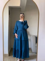 Blue Crochet Dress by Sara Doghem
