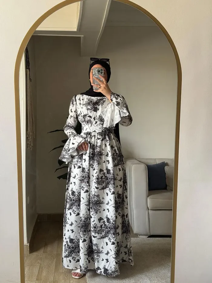 Two-layer Crepe Dress by Sara Doghem