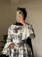 Two-layer Crepe Dress by Sara Doghem