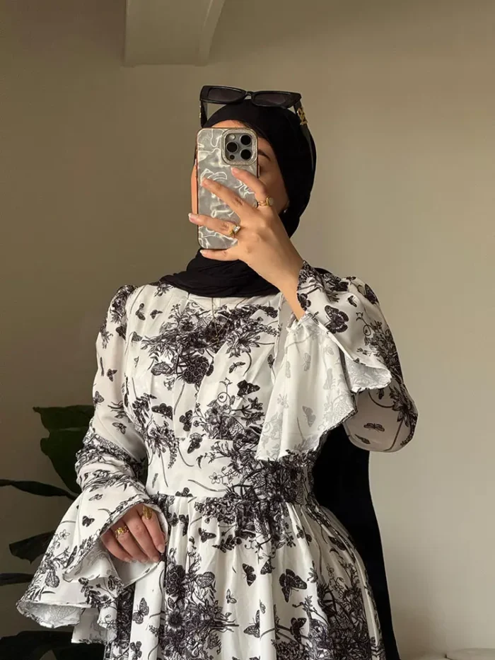 Two-layer Crepe Dress by Sara Doghem
